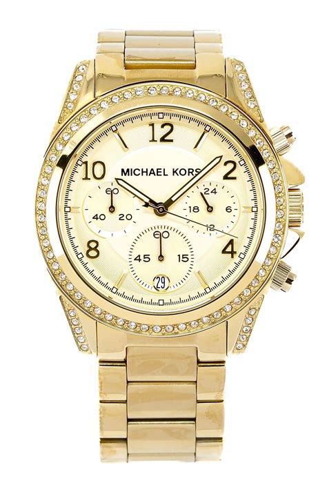 Michael Kors Ladies Blair Gold Chronograph Watch 